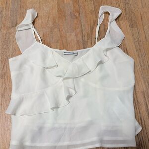 SOLD Abercrombie & Fitch Cream Ruffle Blouse